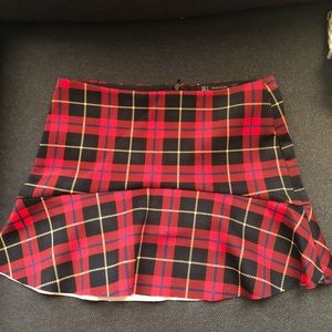 Zara Plaid Mini Skirt